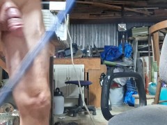 Banded Monster Cock gets sucked into new enlarging pipe" then cums everywhere "Part 1"