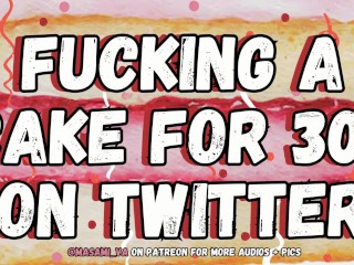 Fucking a Cake for 30k on Twitter | Male Moaning Audio