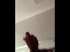 Im jerk of in public washroom while mom stay out side