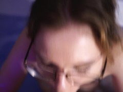 Step Sis blows my dick so well! Cumshot in her MOUTH!