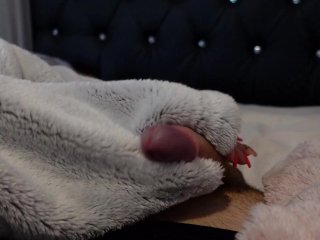 After shower edging handjob, furjob