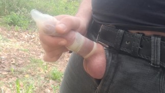 I found stranger used condoms in forest  and jerk off in them, episode 2