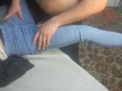 Doll with sexy body in sexy skinny tight jeans.New poses, and sexy sound from pussy, vacuum sound