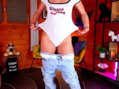 Bodysuits & Jean Outfit TRY ON HAUL & BACKSTAGE #195 (free version)