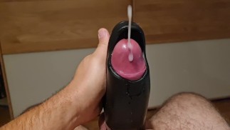 Big fat cock edging until he shoots a huge sticky load of cum