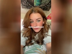 Cute 18yo brunette playing with a big juicy cock on Tiktok Live