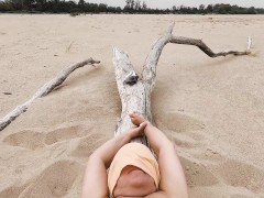 I was fucked on a fallen tree on the beach, not sure if someone has seen us