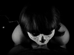 Cumming hard from the Magic wand while his cock is in my throat!