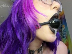 BIG TITTY GOTH SLUT GAGGED AND FUCKED