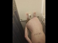 Steamy Shower Fun: Hot Trans Girl Pleasures Herself with a Dildo 💦🍑