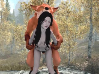 Foxsy’s Skyrim Adventures: Serana Fucks Werefox