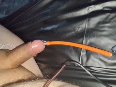 Estim hands-free orgasm milking with urethral electrode and prostate butt plug - Screenshot 11 of 16 - Estim