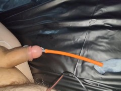 Estim hands-free orgasm milking with urethral electrode and prostate butt plug - Screenshot 14 of 16 - Urethral Insertion