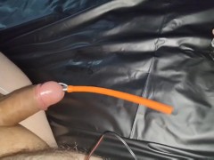 Estim hands-free orgasm milking with urethral electrode and prostate butt plug - Screenshot 6 of 16 - Estim