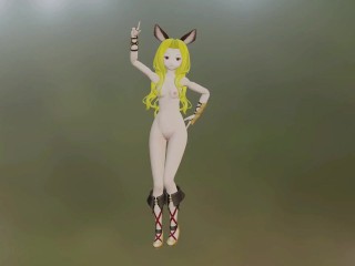 Scathacha GBF Hentai Nude Pokedance Song NSFW MMD 3D Blonde Hair Color Edit Smixix