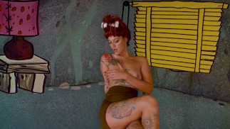 Известные персонажи JOI Games - Rock Ножницы для бумаги с косплеем Pebbles Flintstones - эпизод 1