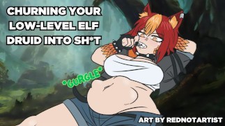 Churning An Elf Druid Into Sh*t! [Vore] [Disposal Tease] [Burps] [Stomach Sounds]