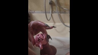 Getting my Tiny GirlCock Unlocked and Washed and immediately Relocked by Misstress
