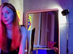 Redhead in a camisole wants you to get dirty with her