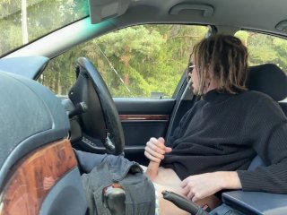 Caught jerking off - Public dick flash