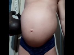 I play with my huge drum on OF💥Bubbling, burping, and also high pressure, which resists my kettlebe