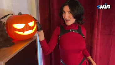 HALLOWEEN Ада Вонг забыла надеть трусики и была хорошо оттрахана