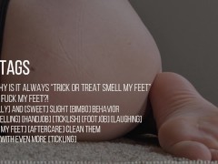 Erotic Audio porn for men  | Trick or Treat FUCK my feet | I want you to fuck my feet for Halloween