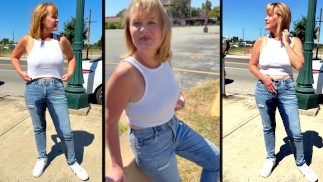 Publicly Soaking my Jeans, Walking Around Braless and Flashing