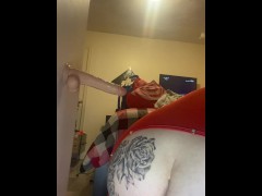 Thick milf bent over & takes dildo part 2