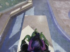 Succubus Futanari with Female Orc