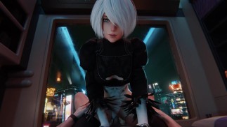 2B riding POV - Nier: Automata