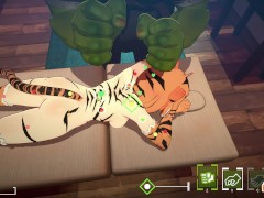 EP13: Pinning Valerie's Pussy on the Ground (Sex Pose 4) - Orc Massage