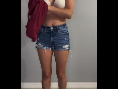 Sexy college girl getting dressed compilation