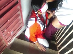 लड़की स्कूल की सीढ़ियों में चुद गयी क्लासमेट से - Screenshot 4 of 16 - Blowjob