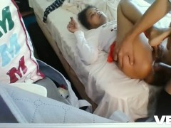 SUPER HUGE DICK FUCKS EBONY POV CAMERA ANGLE