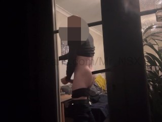 TEASER: Wanking in Full View of Neighbours. Hung and Horny, Jerking Publicly. Big Cock Masturbated