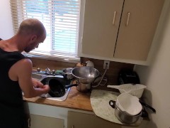 A Sink Full Of Dishes & One Cute Cabana Boy