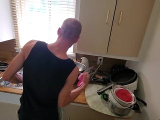 A Sink Full of Dishes & one Cute Cabana Boy