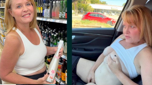 Publicly masturbating and flashing in my car and shopping braless for things to put in my pussy