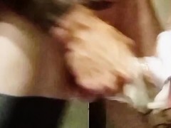 I masturbate by squeezing my balls and I cum  yogurt