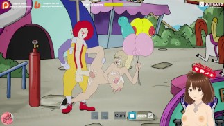 Fuckerman Lewd Park #4 - Un clown avec une énorme bite me baise en public - Jazziuu - Gameplay