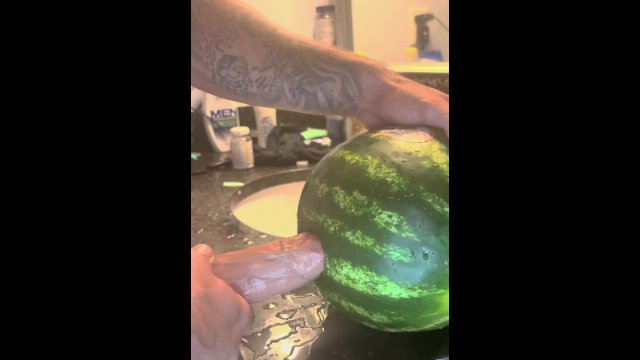 Fucking watermelon ,big dick,love sex