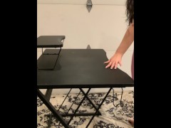 Girl squirts through yoga pants while humping gamer desk - Screenshot 1 of 16 - Dry Humping