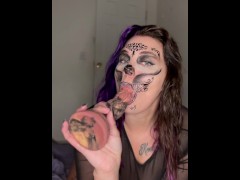 Sexy MILF sucks and sucks her dildo! - Screenshot 2 of 16 - Big Tits Milf