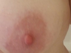 Rubbing and Spitting on My Big Tits in Shower - Screenshot 4 of 16 - Nipple