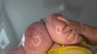 Huge Tits BBW Oiled Up