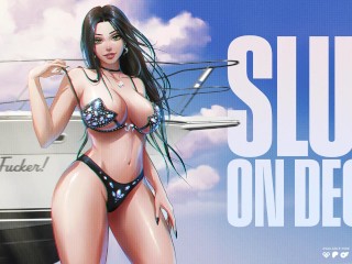 Крещение новой яхты горлом богатой сучки | Аудио порно | Горловой пирог | Трах в лицо от первого лица