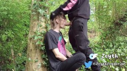 Emo boy fucked by hooded chav in the woods
