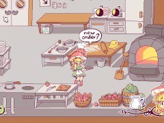 A SEXY BLONDIE WORKING ON A FUTANARI RESTORANT - FUTANARI DI FUNGHI