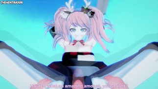 Junko Enoshima from Danganronpa Gives You A Footjob Hentai POV